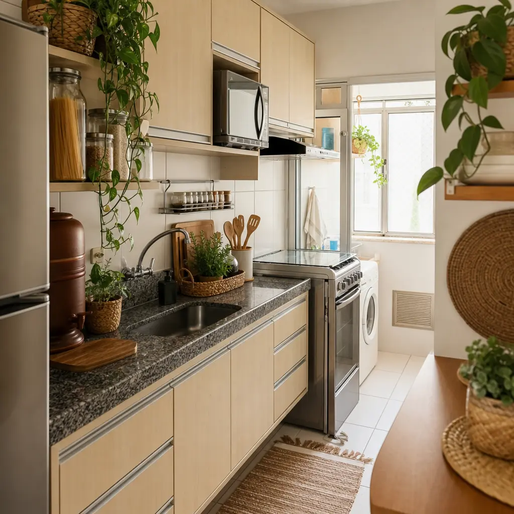 Cozinha pequena funcional começa pela rotina, não pela decoração