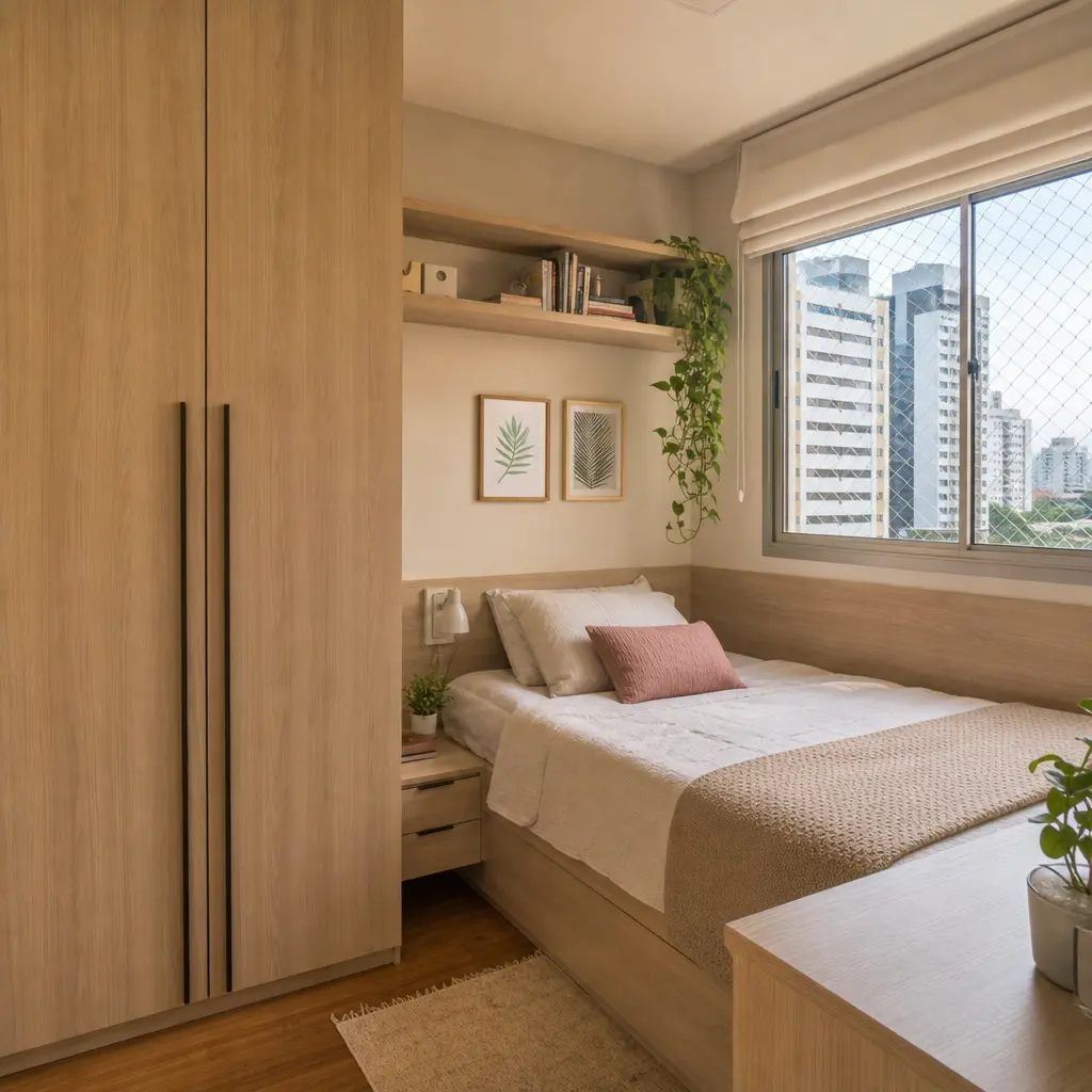 Quarto pequeno com guarda-roupa: comece pelo layout certo